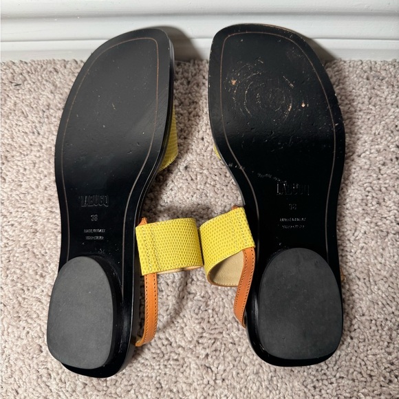 LABUCQ Charlie Green Lizard Embossed Leather Slingback Sandal Size EU 38 (7.5/8) - Picture 5 of 6